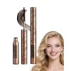 Iron Mascara Marron, Longue Durée Waterproof 5D Curling Effet, Washable Metal Wand Mascara Volume et Longueur, Résistant aux 