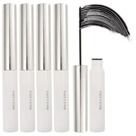 4 Pcs Mascara Waterproof Noir Mascara Volume Et Longueur Tenue Longue Durée Sans Bavures Et sans Paquets Tête de Brosse Ultra