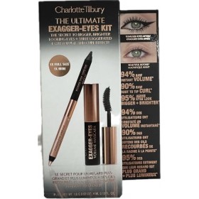 Charlotte Tilbury Le kit ultime pour les yeux exagers, mascara volume et double eyeliner duo, noir et champagne-nude