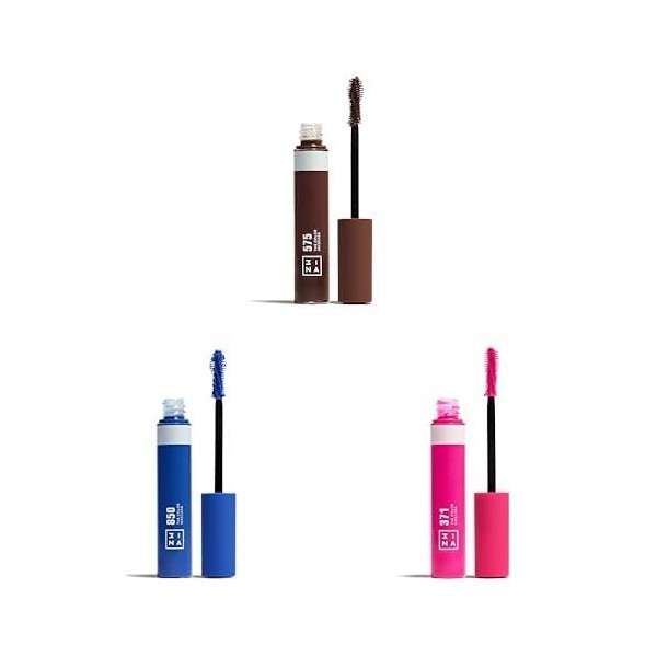 3INA MAKEUP - The Color Mascara 575 + The Color Mascara 850 + The Color Mascara 371 - Mascara à la Kératine Végétale - Mascar...