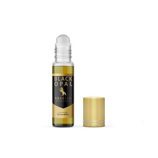 FR49 Black Opal Huile parfumée pour femme Flacon roll-on 6 ml/15 ml Arabian Opulence Vanille/café/sucré/chaud épicé/floral bl