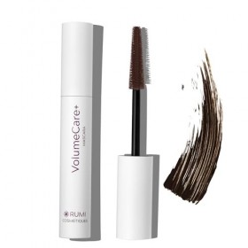 Rumi Cosmetiques VolumeCare+ Mascara pour femme âgée - Formule 2 en 1 - Longueur et volume extrêmes - Sans grumeaux - Hypoall