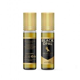 FR49 Black Opal Huile parfumée pour femme Flacon roll-on 6 ml/15 ml Arabian Opulence Vanille/café/sucré/chaud épicé/floral bl