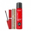LOréal Paris Look Maquillage Le Défilé - Mascara Panorama Noir Volume Panoramique Sans Paquets - Laque à Lèvres Liquide Effe
