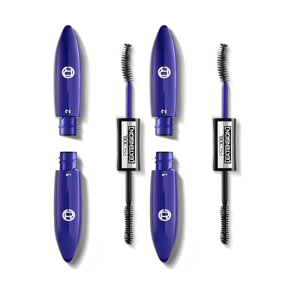 LOréal Paris - Mascara Pro XXL Extension - Effet Extension de Cils Professionnel - Technologie Double Brosse - Longue Tenue 