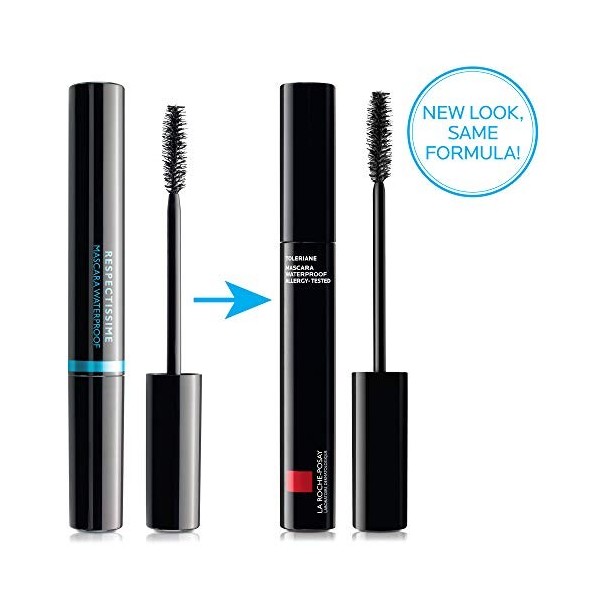 La Roche-Posay, Toleriane, Mascara Tenue Extrême Waterproof, Adapté aux Yeux Sensibles à Réactives, Démaquillage Facile, Enri...