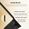 Mascara à Brosse Peigne, Anti-Agglomérant, Résistant aux Traces, Volume & Longueur, Tenue Longue, Séparation des Cils Définis