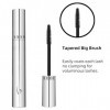 Mascara résistant à l’eau, Avec brosse conique large, Pour des cils longs, épais et volumineux, Tenue longue, Recourbant, San