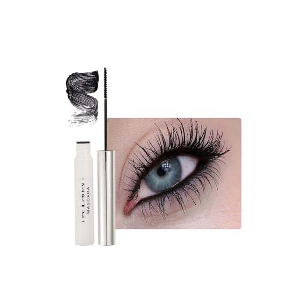 Mascara ultra fin et imperméable pour cils longs - Pinceau noir - Longue durée - Avec fibre de soie - Non agglomérant et liss