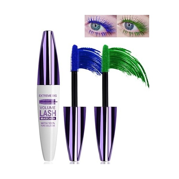 Brown 5D Mascara télescopique pour les yeux, imperméable, anti-salissures, longue durée, mascara à boucler volumisant, mascar...