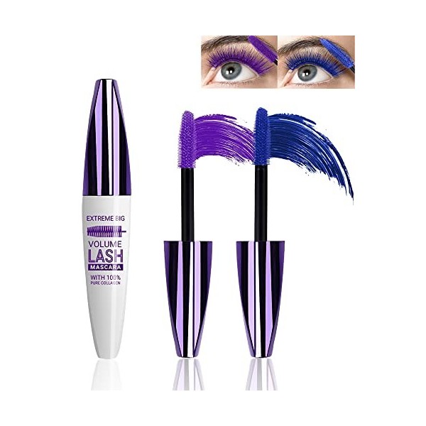 Brown 5D Mascara télescopique pour les yeux, imperméable, anti-salissures, longue durée, mascara à boucler volumisant, mascar...