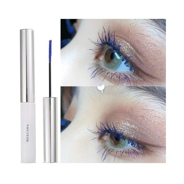 GL-Turelifes Mascara 12 Couleurs Fibre Colorée, Longue Durée, Cils Épais et Longs, Maquillage des Yeux Imperméable et Anti-Ba