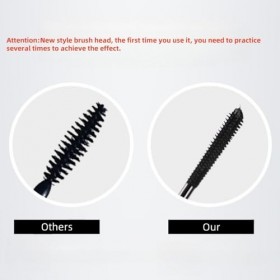 Mascara Noir à Brosse Précise pour Volume et Allongement, Sans Effritement, Sans Agglomération, Résistant aux Traces, Impermé