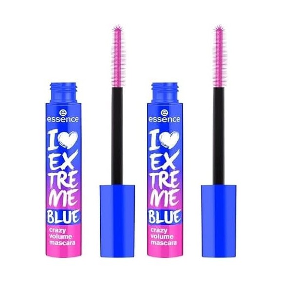 Essence - Mascara I Love Extreme Bleu Volume Crazy Lot de 2 