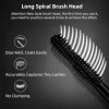 Mascara Noir Waterproof à Brosse Spirale pour Cils Fins - Volume, Épaississant, Tenue Longue & Démaquillage Facile
