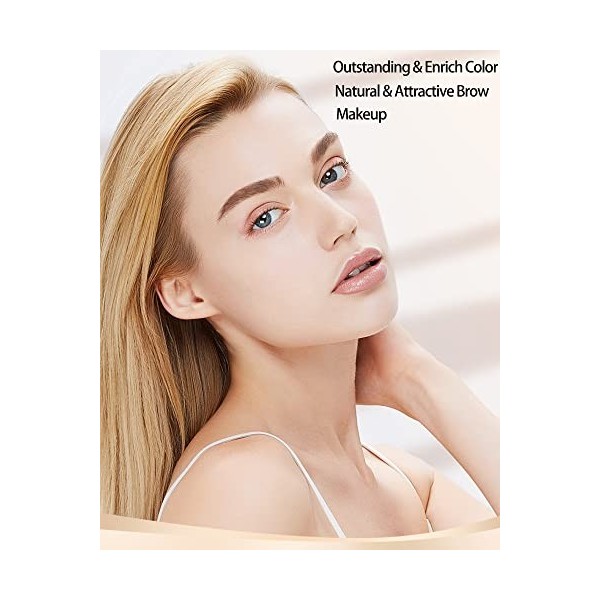 Gel pour sourcils imperméable, longue durée et résistant aux bavures, gel liquide, mascara à sourcils avec blaireau de rasage