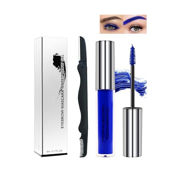 Brow Coloration des sourcils - Gel liquide teinté - Volumisation et remplissage des sourcils - Haute pigmentation - Kit de ma