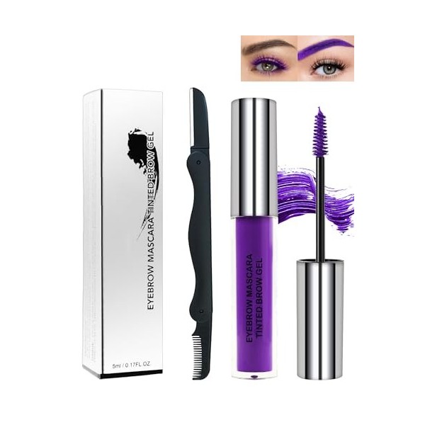 Brow Coloration des sourcils - Gel liquide teinté - Volumisation et remplissage des sourcils - Haute pigmentation - Kit de ma