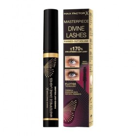 Max Factor Divine Lashes Mascara Rich Black 001, volume ultime, technologie Flutter, pinceau silhouette en fibre 420, lisse e