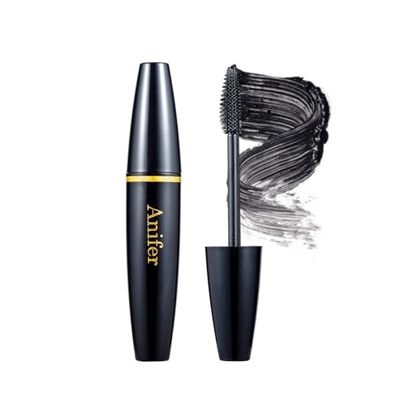 Anifer Mascara Volume Intense, adapté aux yeux sensibles, sans grumeaux, résistant aux bavures, noir