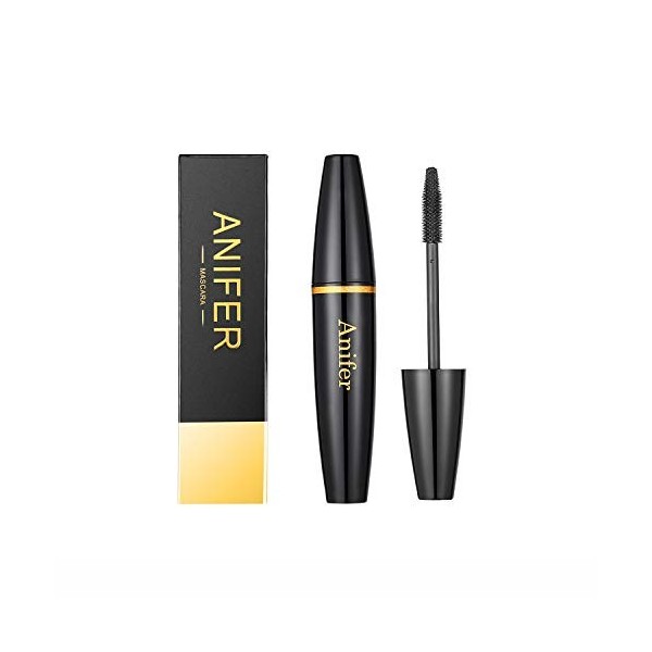 Anifer Mascara Volume Intense, adapté aux yeux sensibles, sans grumeaux, résistant aux bavures, noir