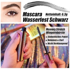 Mascara 4D étanche noir, volume et boucle, résistant aux taches et non agglomérant, pour cils plus longs, dure toute la journ