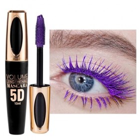 Mascara violet 5D imperméable à leau, séchage rapide & non agglutiné, mascara volumisant, curling & extension de cils longs ...