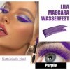 Mascara violet 5D imperméable à leau, séchage rapide & non agglutiné, mascara volumisant, curling & extension de cils longs ...