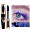 Mascara violet 5D imperméable à leau, séchage rapide & non agglutiné, mascara volumisant, curling & extension de cils longs ...