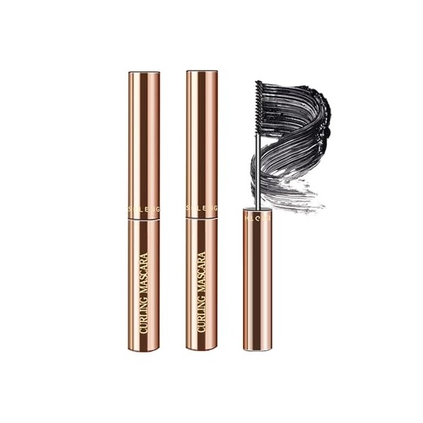 Mascaras Fins Pour Femmes Âgées Matures, 2Pcs Noir Mascara Volume et Longueur Imperméable et Résistant à La Transpiration Wat
