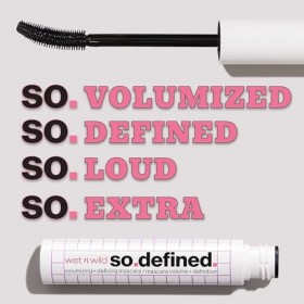 Wet n Wild So Defined Volumisant + Définissant Mascara, Formule Enrichie à lHuile de Ricin pour des Cils Plus Pleins et Plus ...