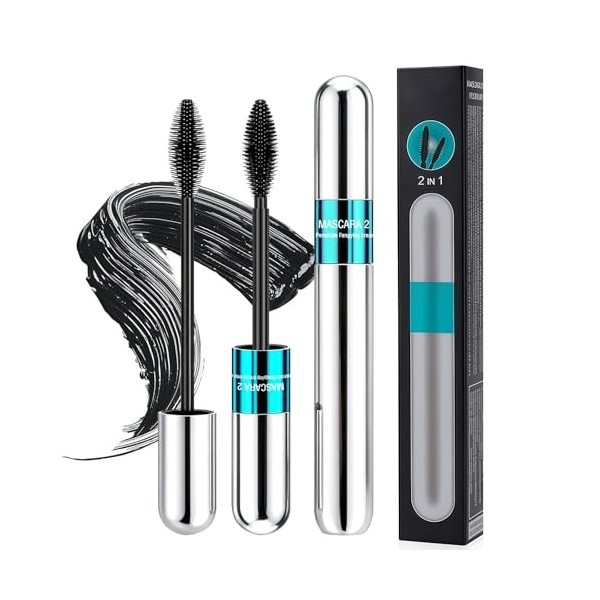 HOUSN Mascara Volume 4D Noir Intense Mascara Essence Résistant À LEau 24H Sans Paquets, Pinceau Ultra-Fin Pour Cils Longs Et ...