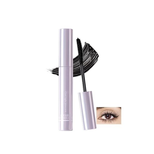 Mascara Noir pour Agées Femmes, Tenue Longue Durée Waterproof Curling Effet, Mascara Volume et Longueur, Résistant aux Taches...