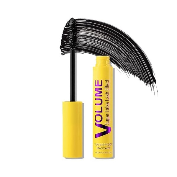 Erinde Mascara noir imperméable à leau, longue durée et résistant aux frottements, volume extrême, cils longs, dynamiques et