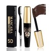5D Mascara Volume et Longueur Rouge, Mascara Extension de Cils Effet Volume,Waterproof et Longue Tenue avec une Définition Pr...