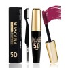 5D Mascara Volume et Longueur Rouge, Mascara Extension de Cils Effet Volume,Waterproof et Longue Tenue avec une Définition Pr...