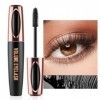 Mascara imperméable 5D noir pour une longueur extrême et un volume complet, imperméable et résistant aux taches avec effet al