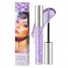 Mascara à paillettes, violet scintillant, mascara diamant, mascara à paillettes, imperméable, pour extension et volume, pour ...