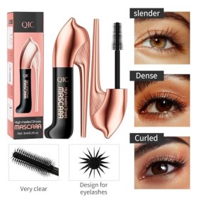 Mascara créatif pour talons hauts, mascara noir allongeant et épaississant naturel, waterproof et anti-bavures pour des cils 