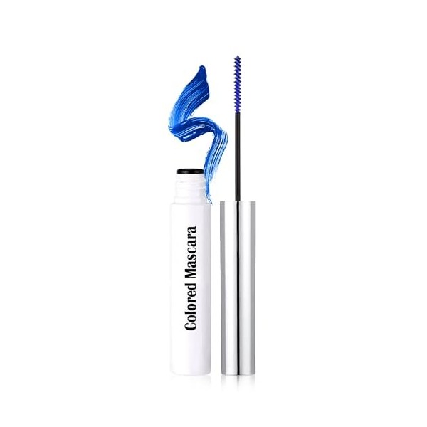 Mascara Coloré Kit, 2 Colors Vert Émeraude Vert, Fibre 3D Volume & Courbe Not Blooming Eyelashes Allongeant Curling, Mascara ...