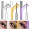 LOPHE 3PCS Glitter Colored Mascara,Mascara Coloré Brillant et Scintillant,Waterproof Pinceau Fin Cils Not Blooming Eye Lashes