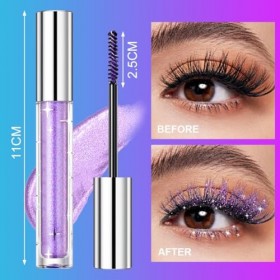 LOPHE 3PCS Glitter Colored Mascara,Mascara Coloré Brillant et Scintillant,Waterproof Pinceau Fin Cils Not Blooming Eye Lashes