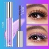 LOPHE 3PCS Glitter Colored Mascara,Mascara Coloré Brillant et Scintillant,Waterproof Pinceau Fin Cils Not Blooming Eye Lashes