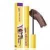 Waterproof Mascara Tridimensionnel Effet Recourbant,Mascara Marron, Résistant à lEau,Application Sans Paquets, Idéal Pour Un