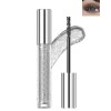Mascara à paillettes violets, imperméable à leau longue durée Diamond Colourful Mascara, anti-salissures sans clumping, méta