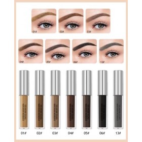 Mascara pour sourcils - Gel gris - Imperméable - Résistant à la transpiration - Pour sourcils teintés et pleins - Couleur des