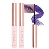 Mascara Waterproof Bleu pour Cils Courts et Fins-2Pcs Ultra-Fine Mascara Volume et Longueur, Longue Durée, Résistant aux Tach