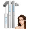 Metal Mascara Waterproof Noir, Longue Durée 3D Curl, Washable Ultra-Fine Iron Wand Mascara, Effet Faux Cils Volume et Longueu...