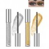 Mascara à paillettes 4D or argenté-2 couleurs Mascara pailleté Volume et Longueur, Mascara Coloré Waterproof et Longue Durée,...