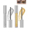 Mascara à paillettes 4D or argenté-2 couleurs Mascara pailleté Volume et Longueur, Mascara Coloré Waterproof et Longue Durée,...